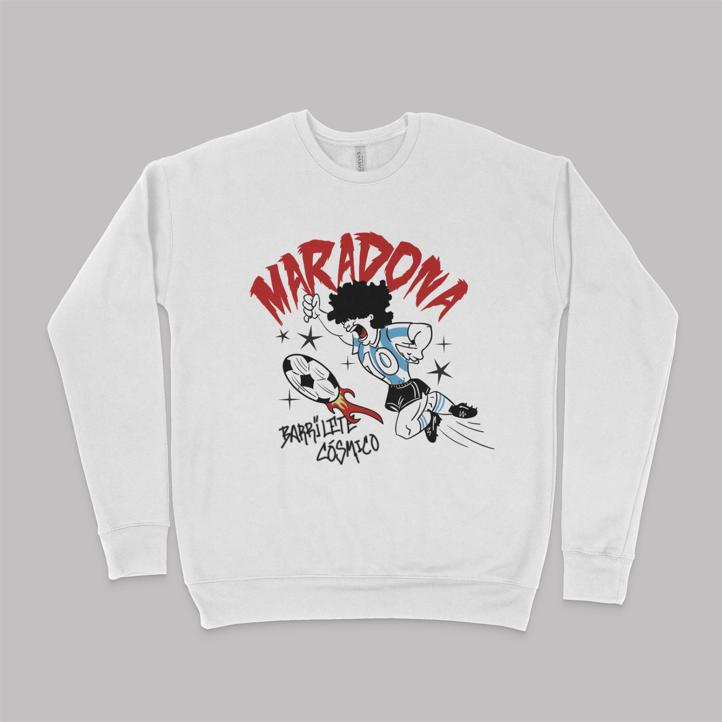 Cosmico Barrilete Maradona Pullover Crewneck Sweatshirt (Monochrome Edition)