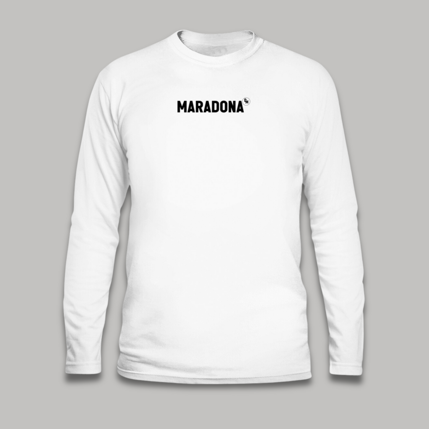 Dios Maradona Icon Long Sleeve Tee (Black and White Edition)