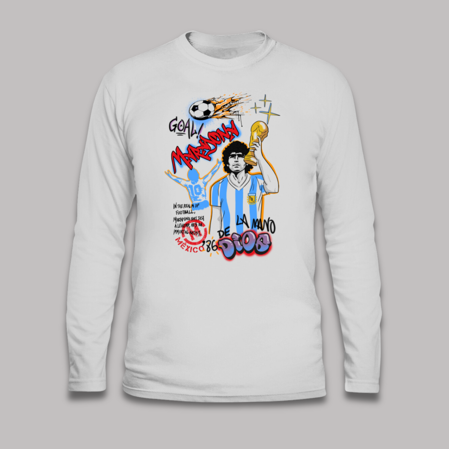 Hand of God Streetwear Long Sleeve Tee (Mono Chrome Edition)