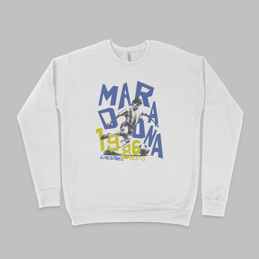 Iconic Moments El Pibe de Oro '86 Pullover Crewneck Sweatshirt (Monochrome Edition)