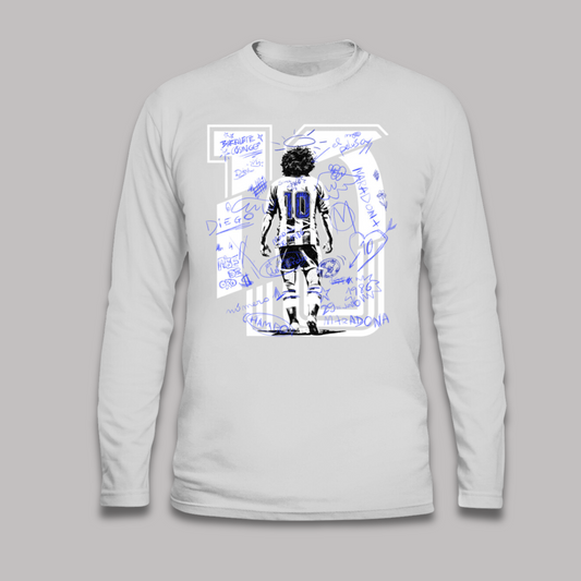 Maradona Signature Sketch Long Sleeve