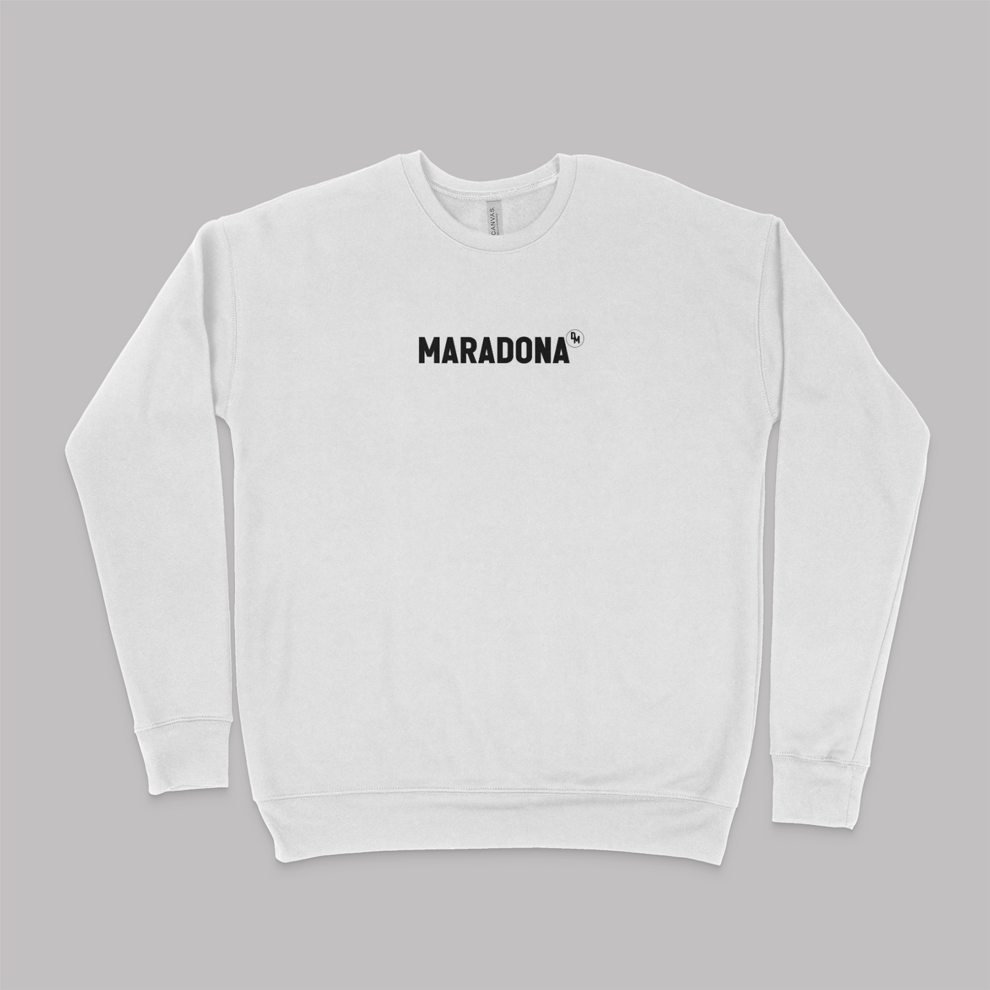 Dios Maradona Icon Pullover Crewneck Sweatshirt (Black and White Edition)