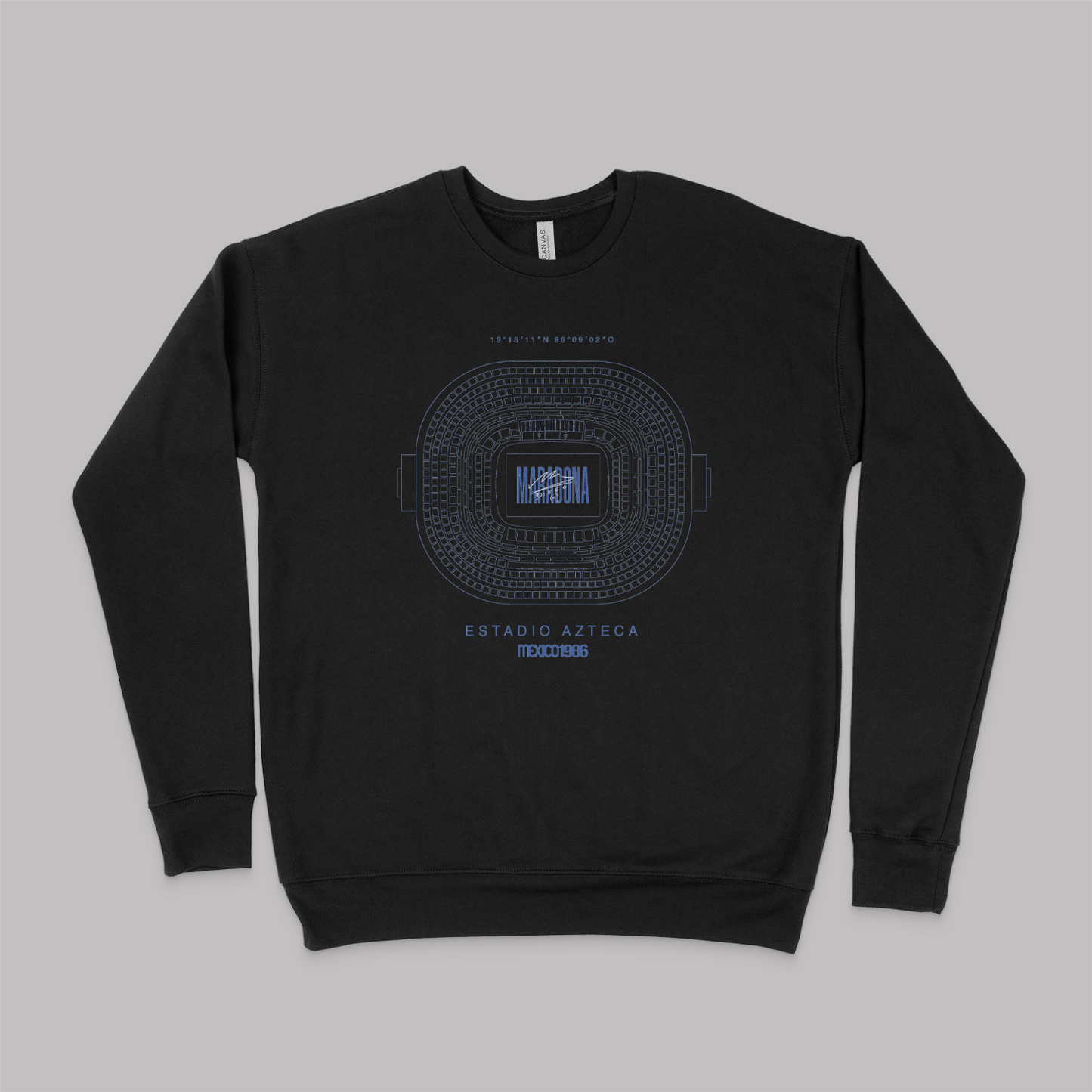 Azteca Stadium Blueprint Pullover Crewneck Sweatshirt