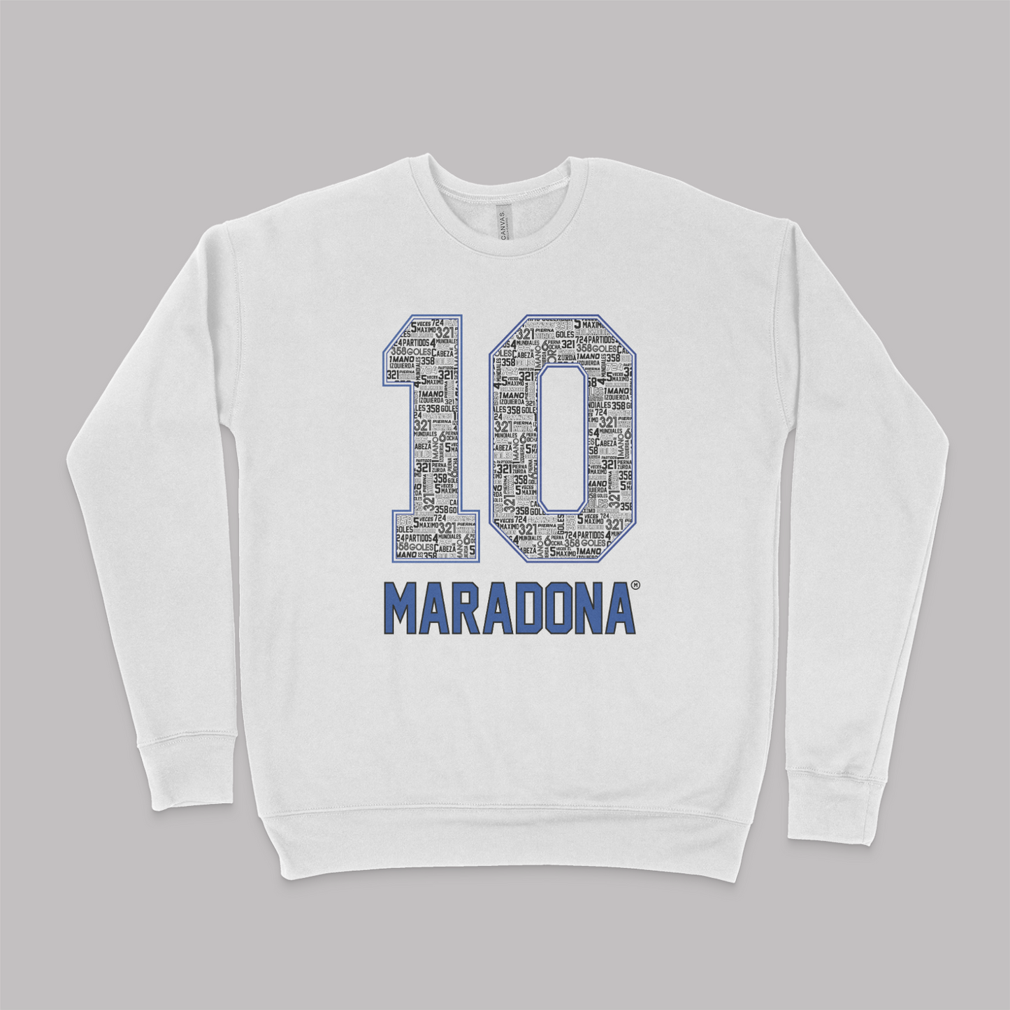 Legacy Stats Maradona Pullover Crewneck Sweatshirt