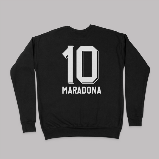 Maradona Signature Number 10 Pullover Crewneck Sweatshirt